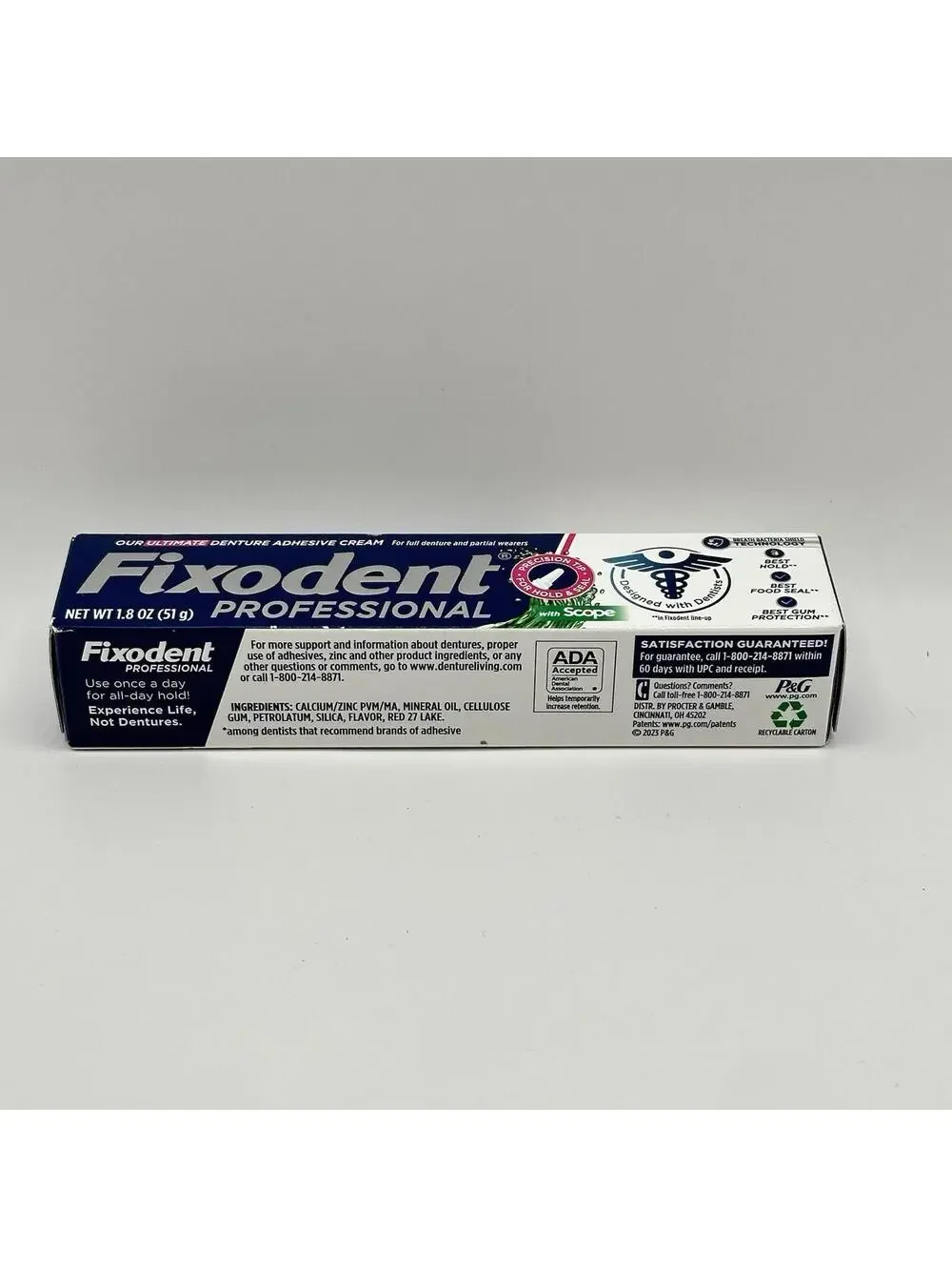 Fixodent Professional with Scope Denture Adhesive Cream Precision Tip
